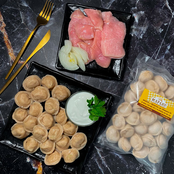 Фото Пельмени ручной лепки с индейкой из цельнозерновой муки