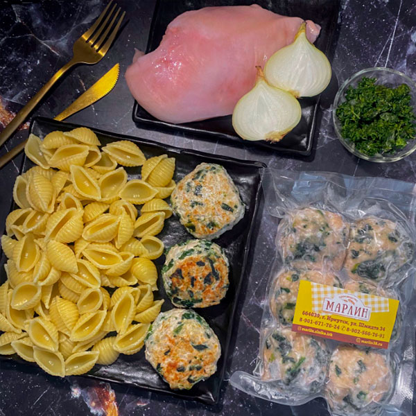 Фото Тефтели куриные с шпинатом ПП