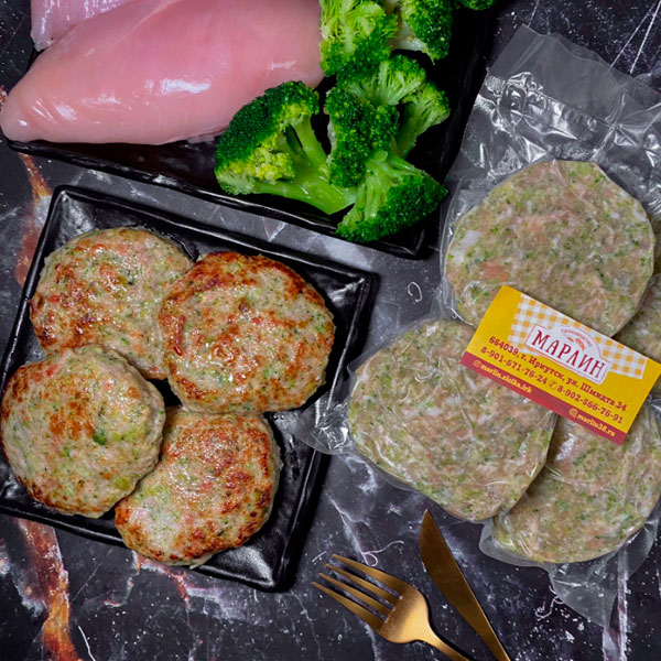 Фото Котлеты куриные с брокколи