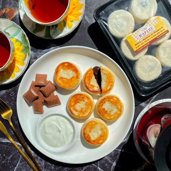 Фото Сырники с шоколадом