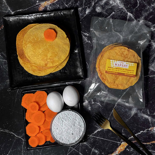 Фото Морковные блинчики мини на кефире